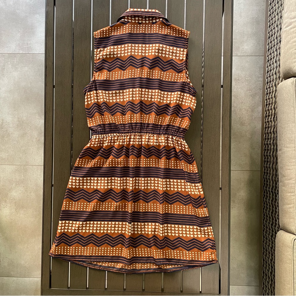 BEBOP CINCH-WAIST SLEEVELESS GEOMETRIC MINI DRESS!! - Picture 4 of 9